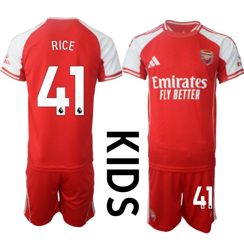 Youth 2025-2026 Season Club Arsenal home red #41 Soccer Jersey->youth soccer jersey->Youth Jersey